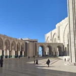 Hassan II Mosque courtyard with arches